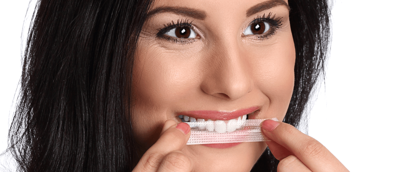 Whitening strips treatment